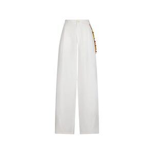 Darkpark White Trousers - Palazzo Pants Women